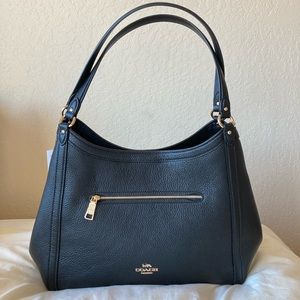 NWT Coach Leather Black Shoulder Bag